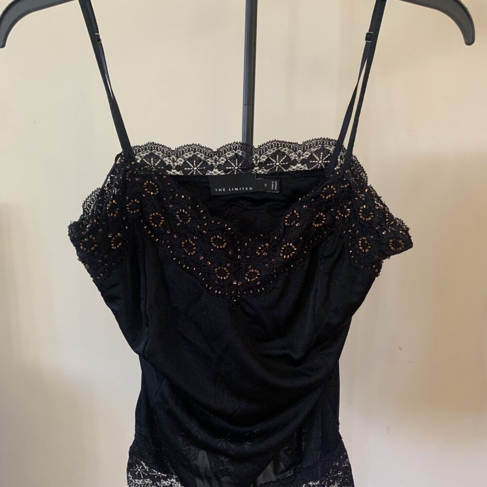 THE LIMITED black cami with copper beads, size small (S) - Picture 4 of 8